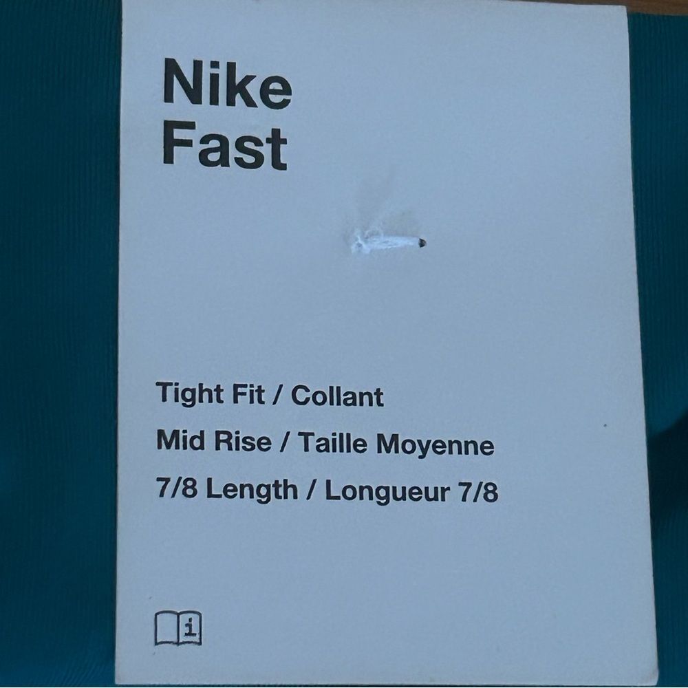 Nike Fast Dri-FIT Leggings 7/8 Mid Rise Teal Women’s Size 2X Large FB4656-381 - Picture 6 of 7